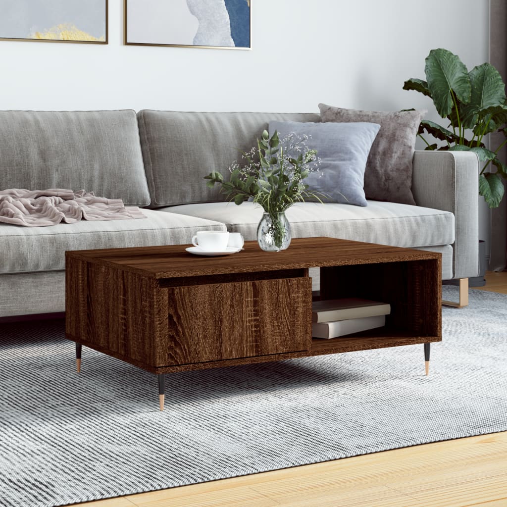 Sofabord Brun Eg Look 90x60x35 cm Træmateriale