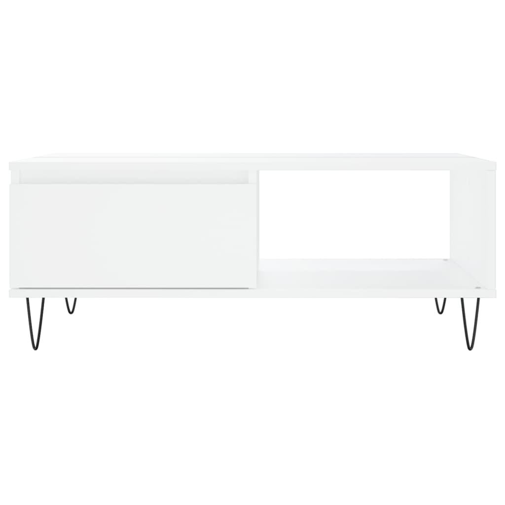 Sofabord Hvid 90x60x35 cm Træ Materiale