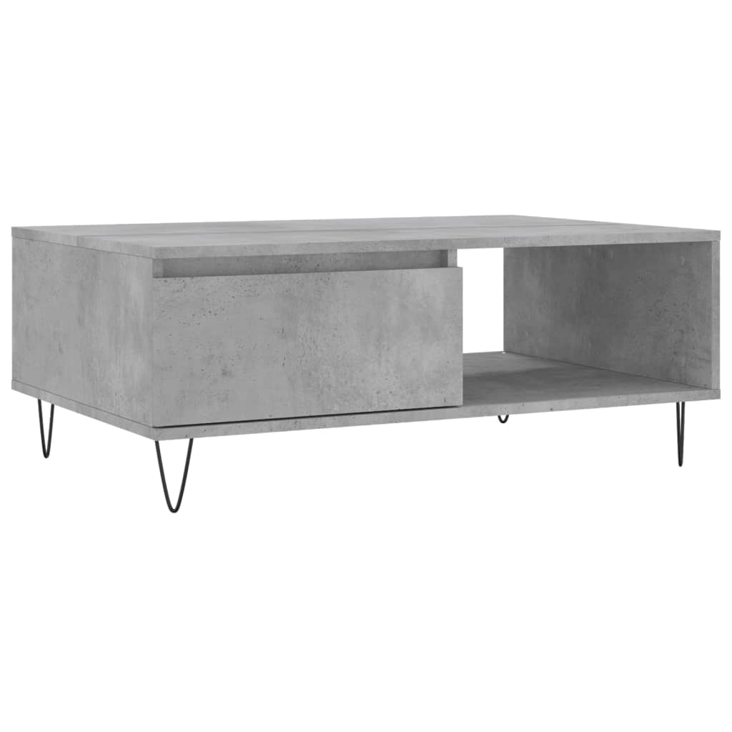 Sofabord betongrå 90x60x35 cm træmateriale