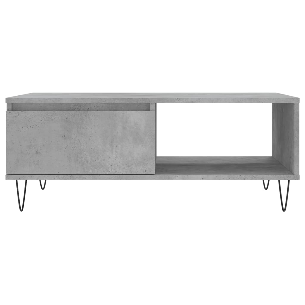 Sofabord betongrå 90x60x35 cm træmateriale