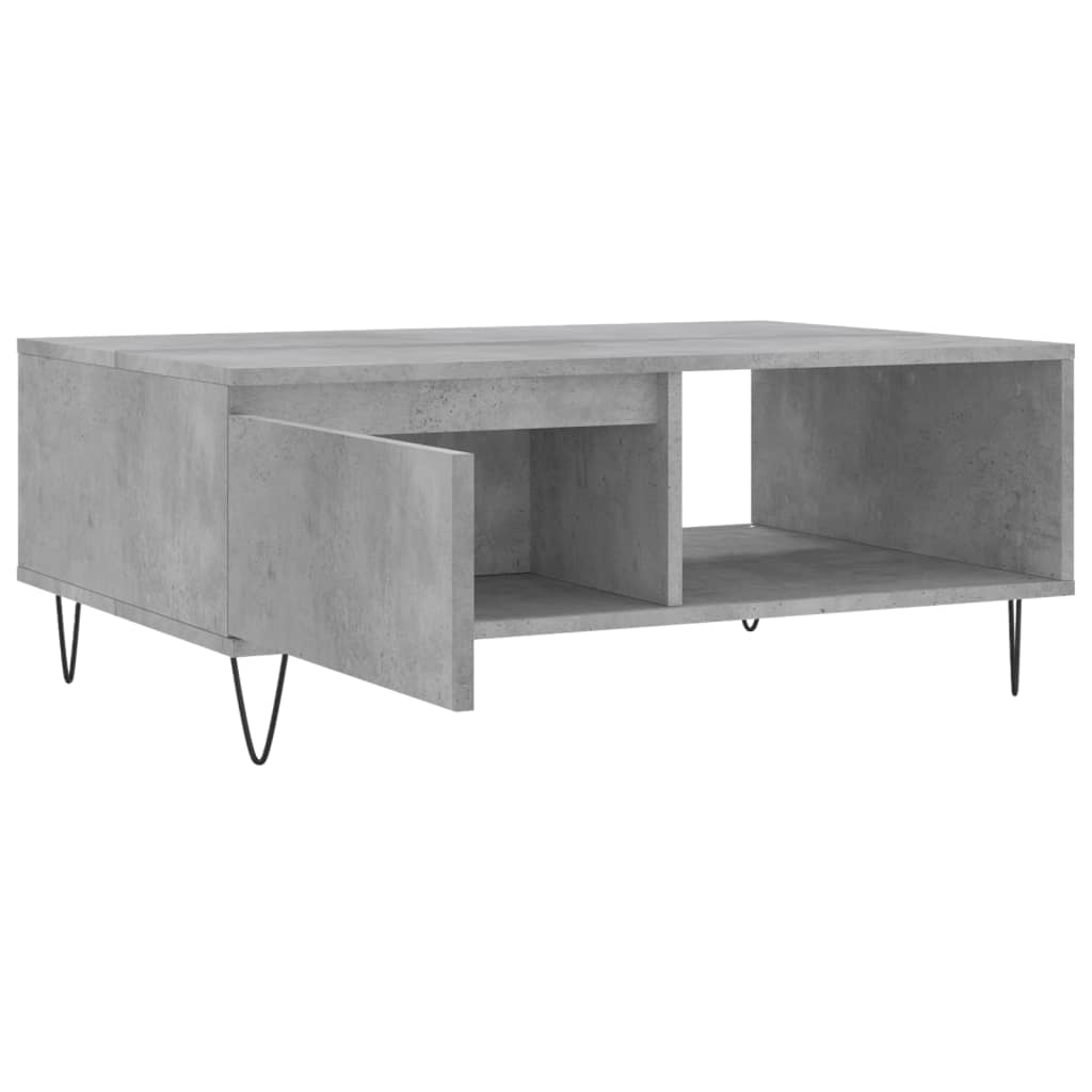 Sofabord betongrå 90x60x35 cm træmateriale