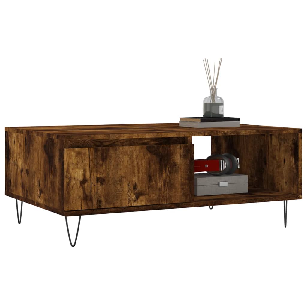 Sofabord røget eg 90x60x35 cm træmateriale