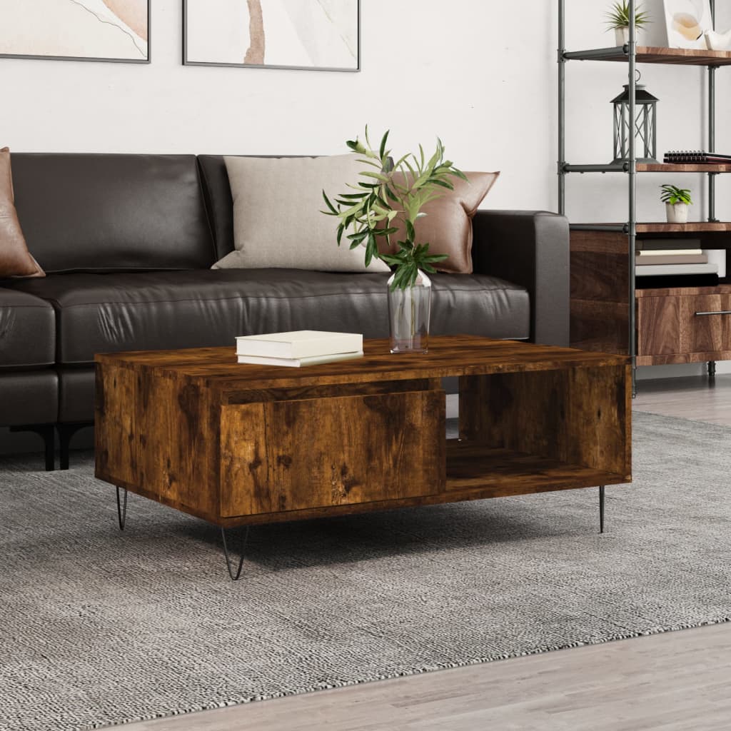 Sofabord røget eg 90x60x35 cm træmateriale