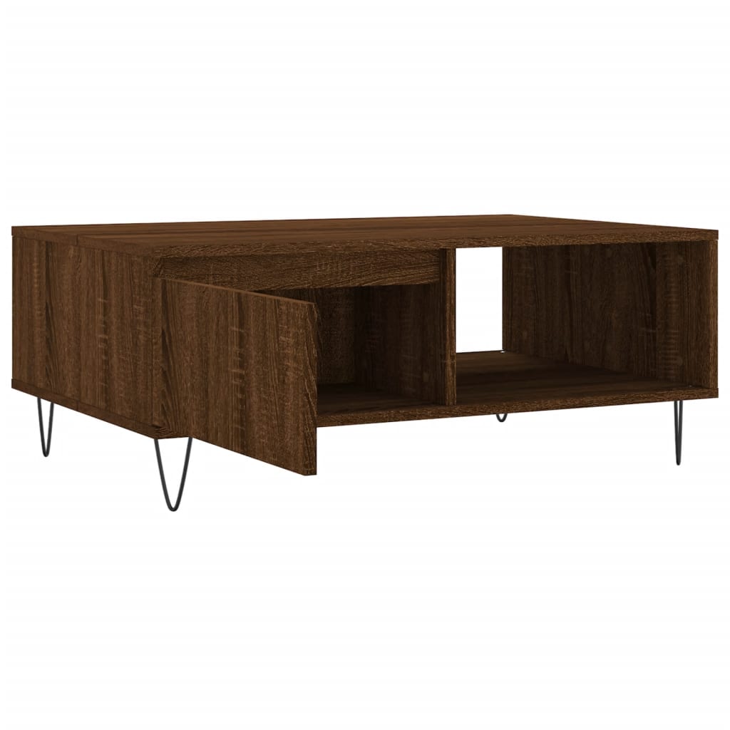 Sofabord brun eg look 90x60x35 cm træmateriale