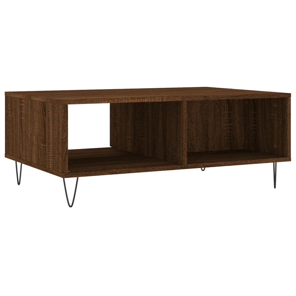 Sofabord brun eg look 90x60x35 cm træmateriale