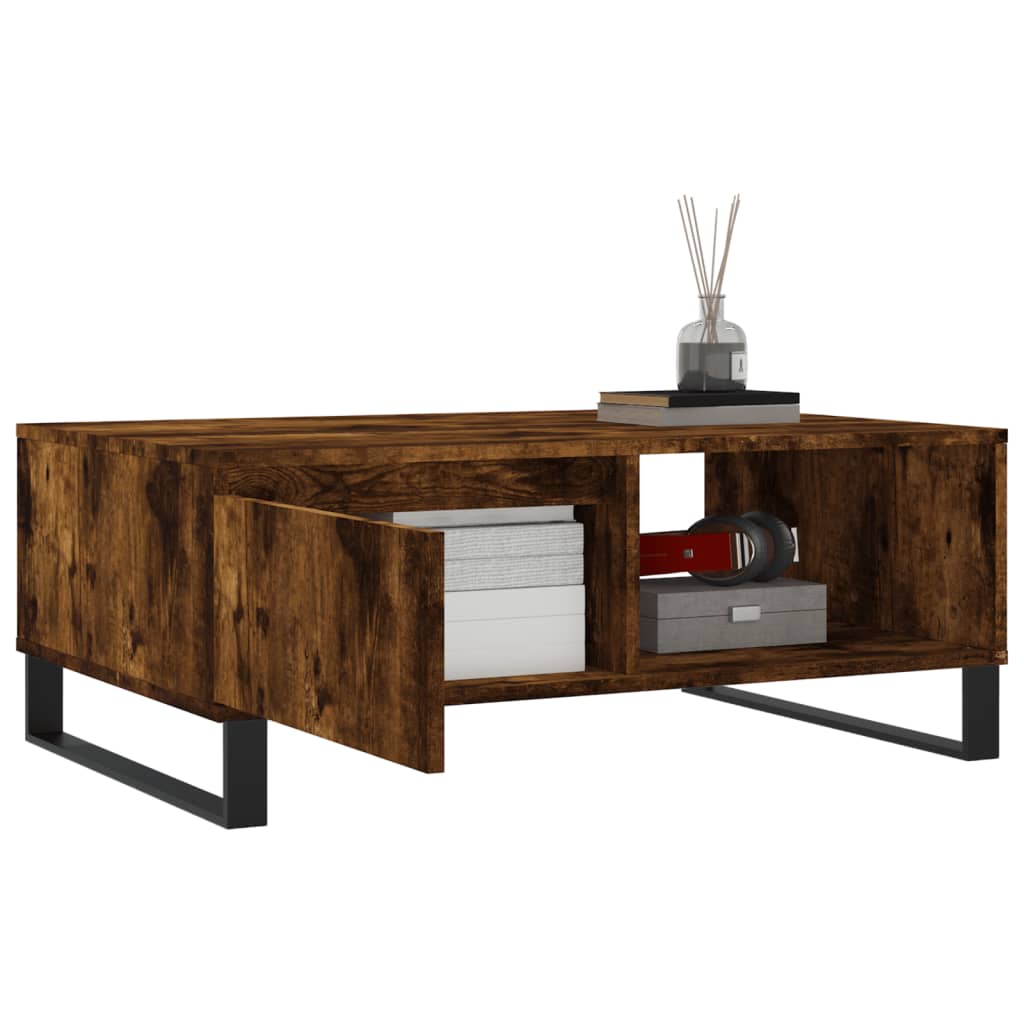 Sofabord røget eg 90x60x35 cm træmateriale