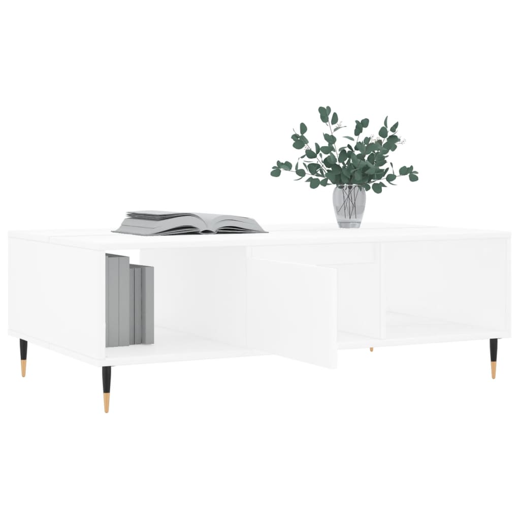 Sofabord Hvid 104x60x35 cm Træ Materiale