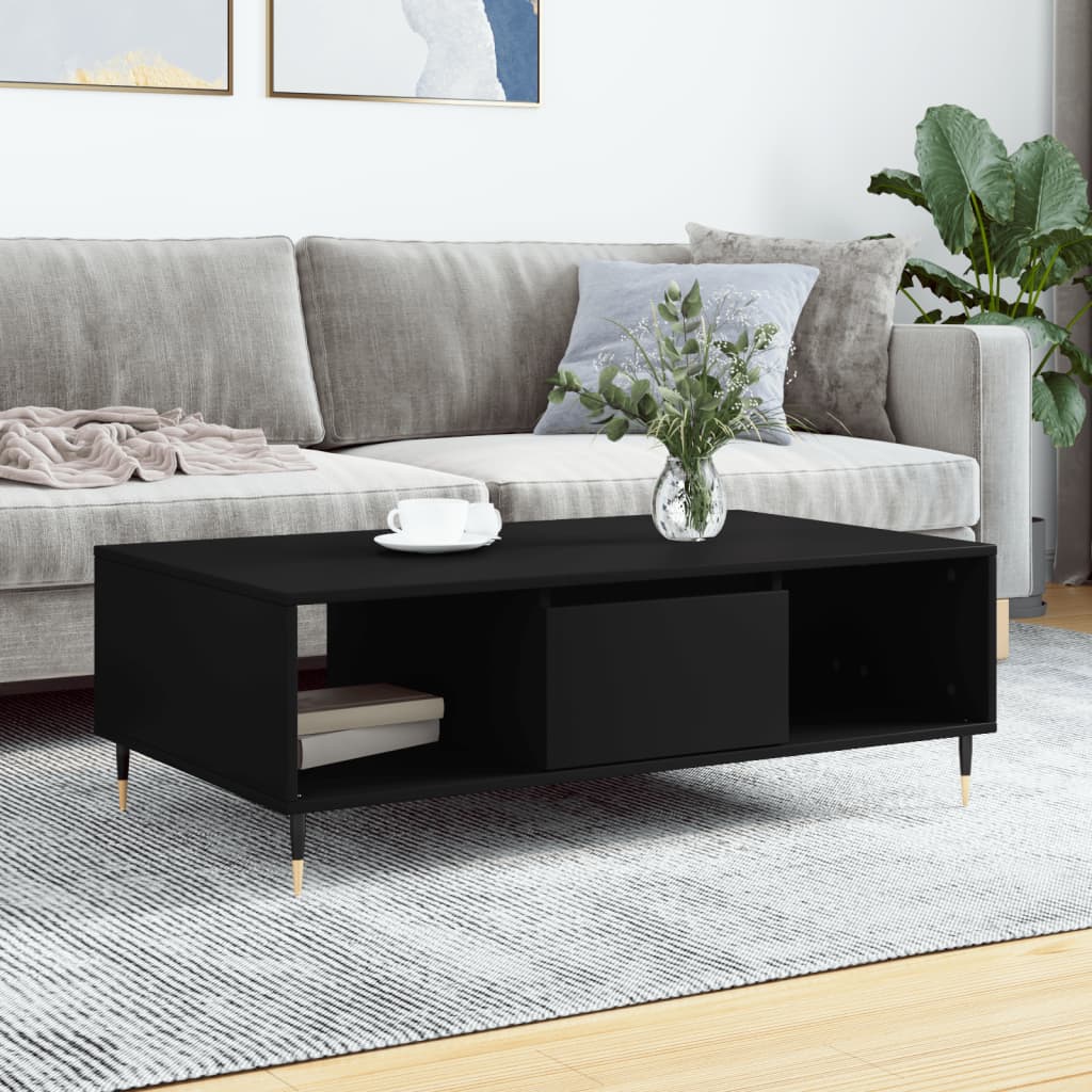 Sofabord Sort 104x60x35 cm Træ Materiale