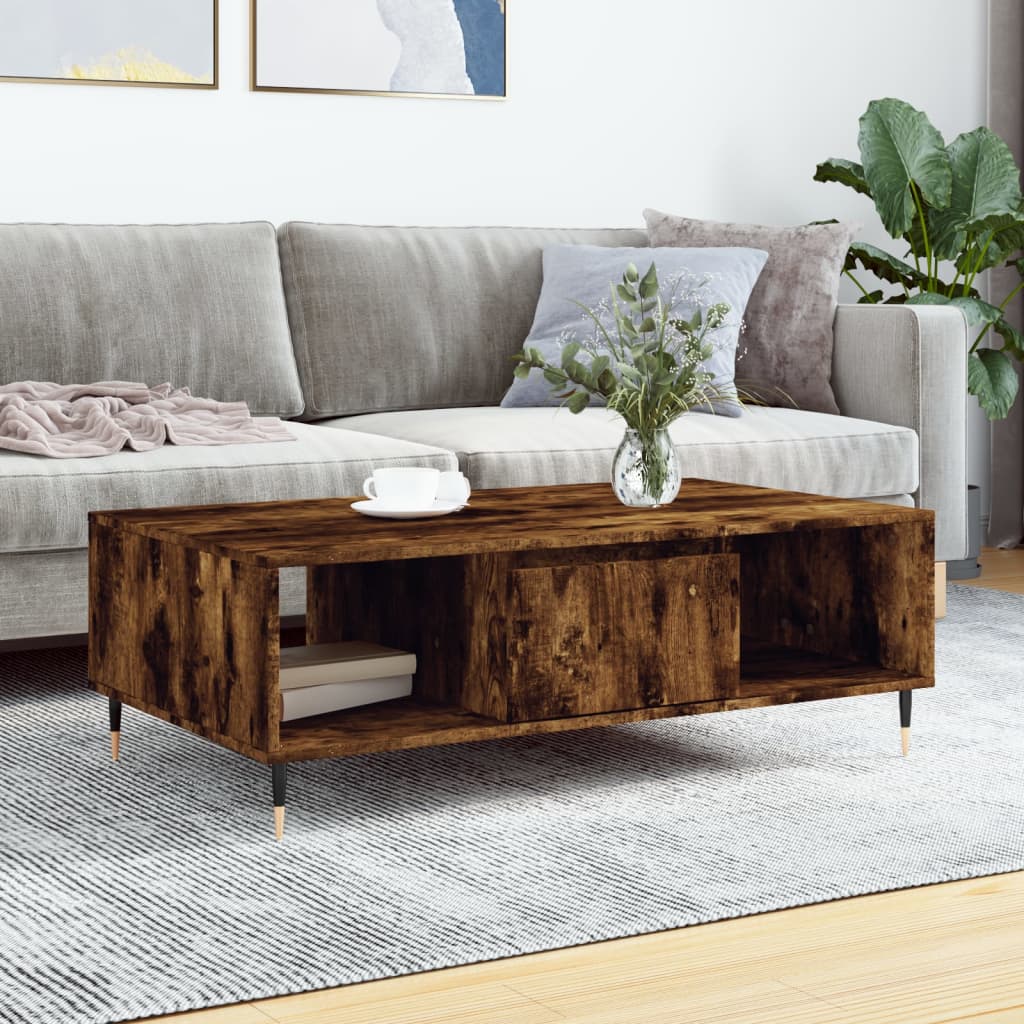 Sofabord røget eg 104x60x35 cm træmateriale
