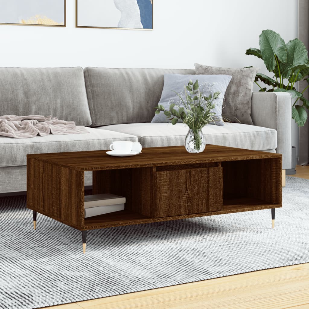 Sofabord Brun Eg Look 104x60x35 cm Træmateriale