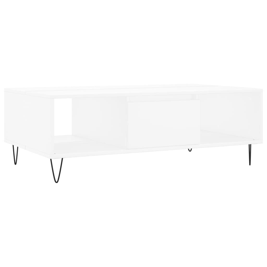 Sofabord Hvid 104x60x35 cm Træ Materiale