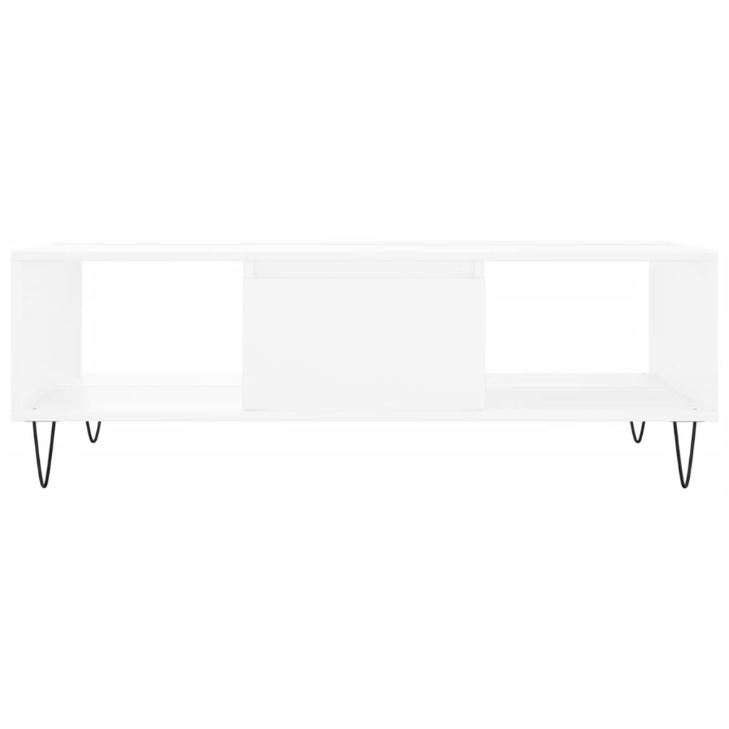 Sofabord Hvid 104x60x35 cm Træ Materiale