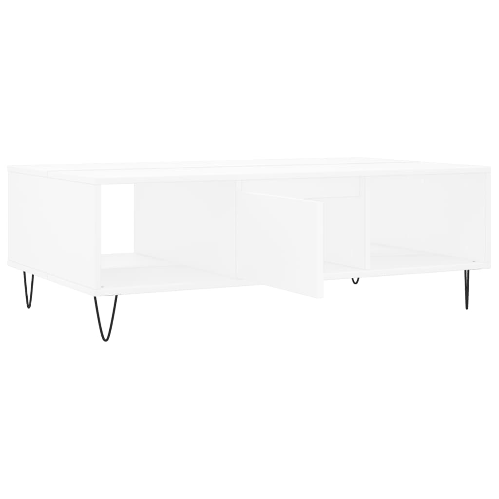 Sofabord Hvid 104x60x35 cm Træ Materiale