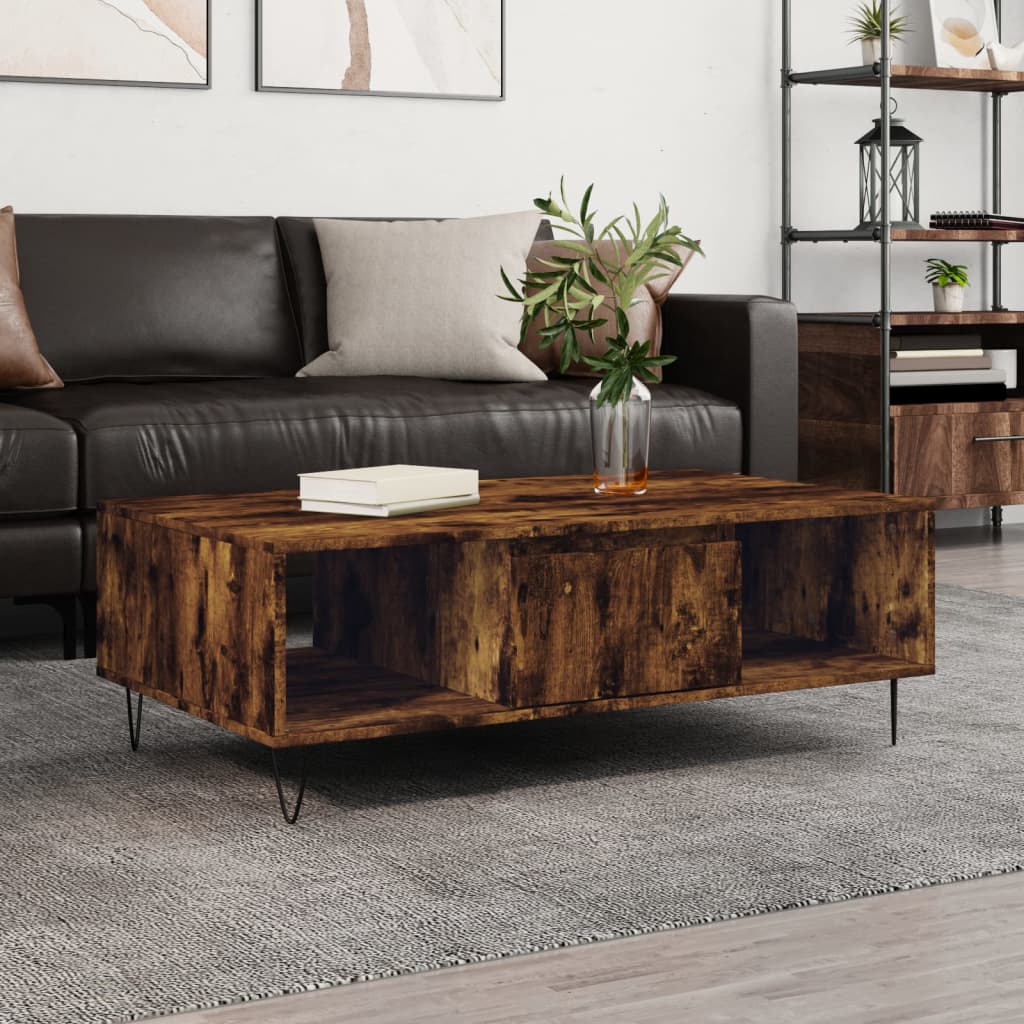 Sofabord røget eg 104x60x35 cm træmateriale