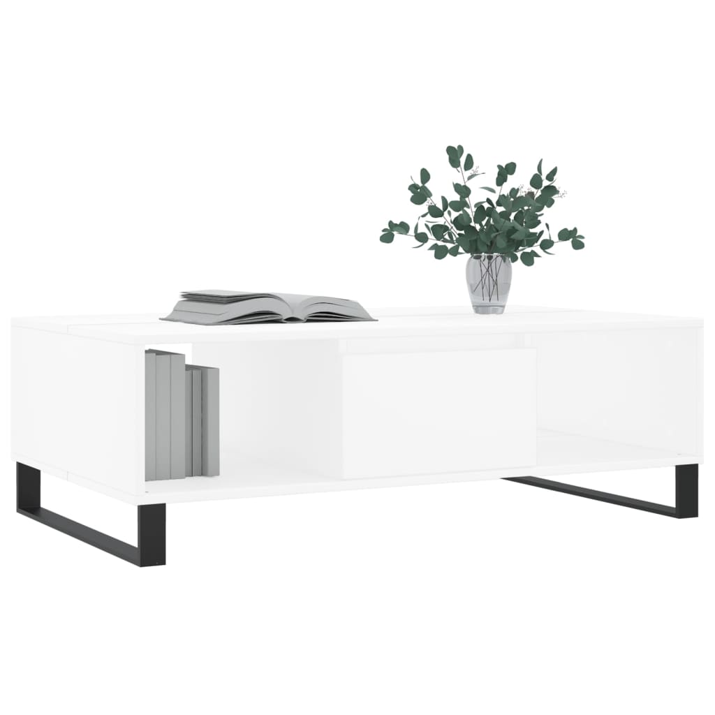 Sofabord Hvid 104x60x35 cm Træ Materiale