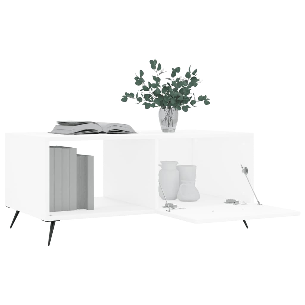 Sofabord Hvid 90x50x40 cm Træ Materiale