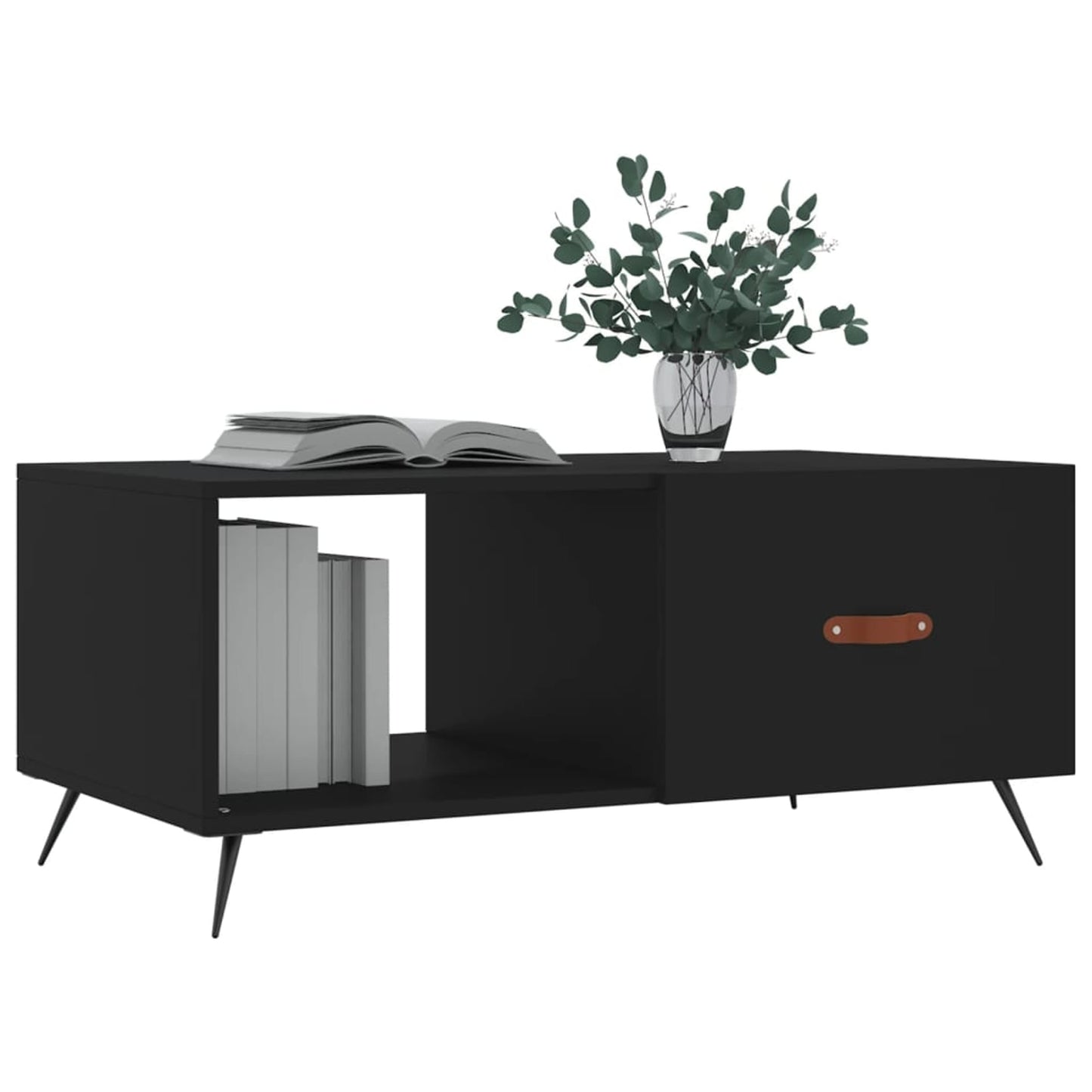 Sofabord Sort 90x50x40 cm Træ Materiale