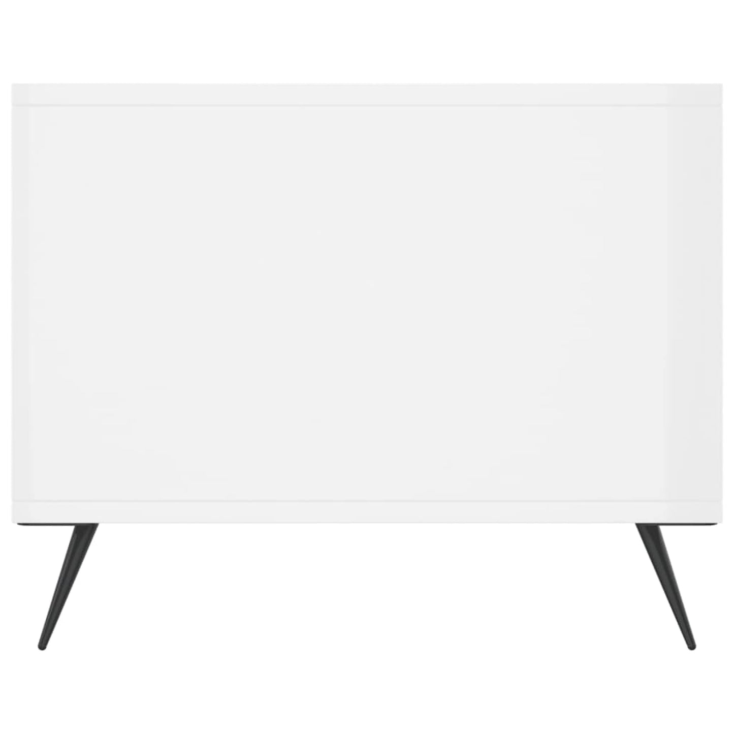 Sofabord højglans hvid 90x50x40 cm træmateriale