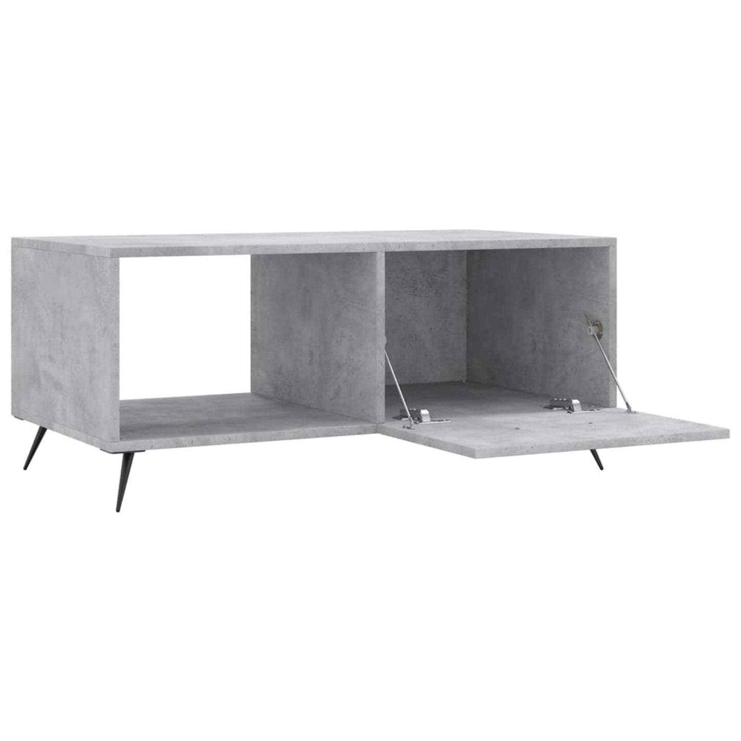 Sofabord betongrå 90x50x40 cm træmateriale