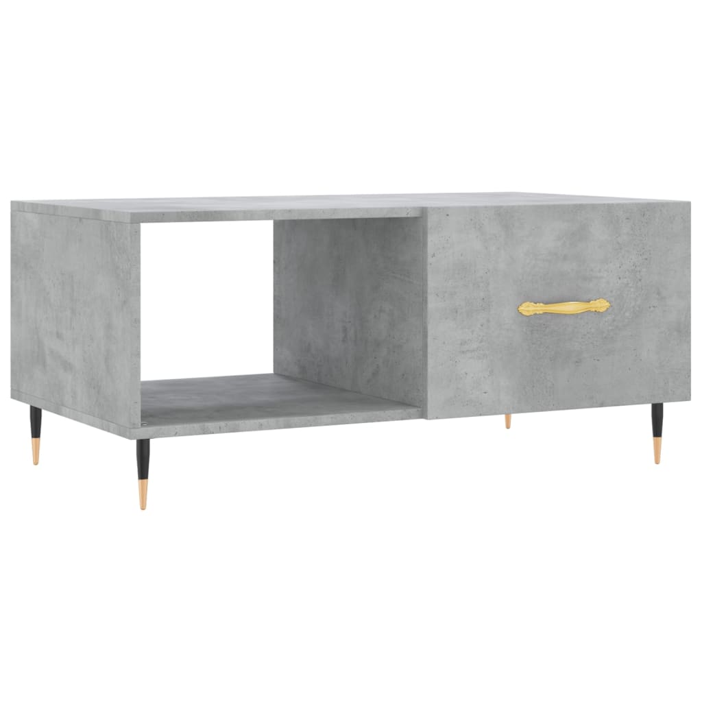 Sofabord betongrå 90x50x40 cm træmateriale
