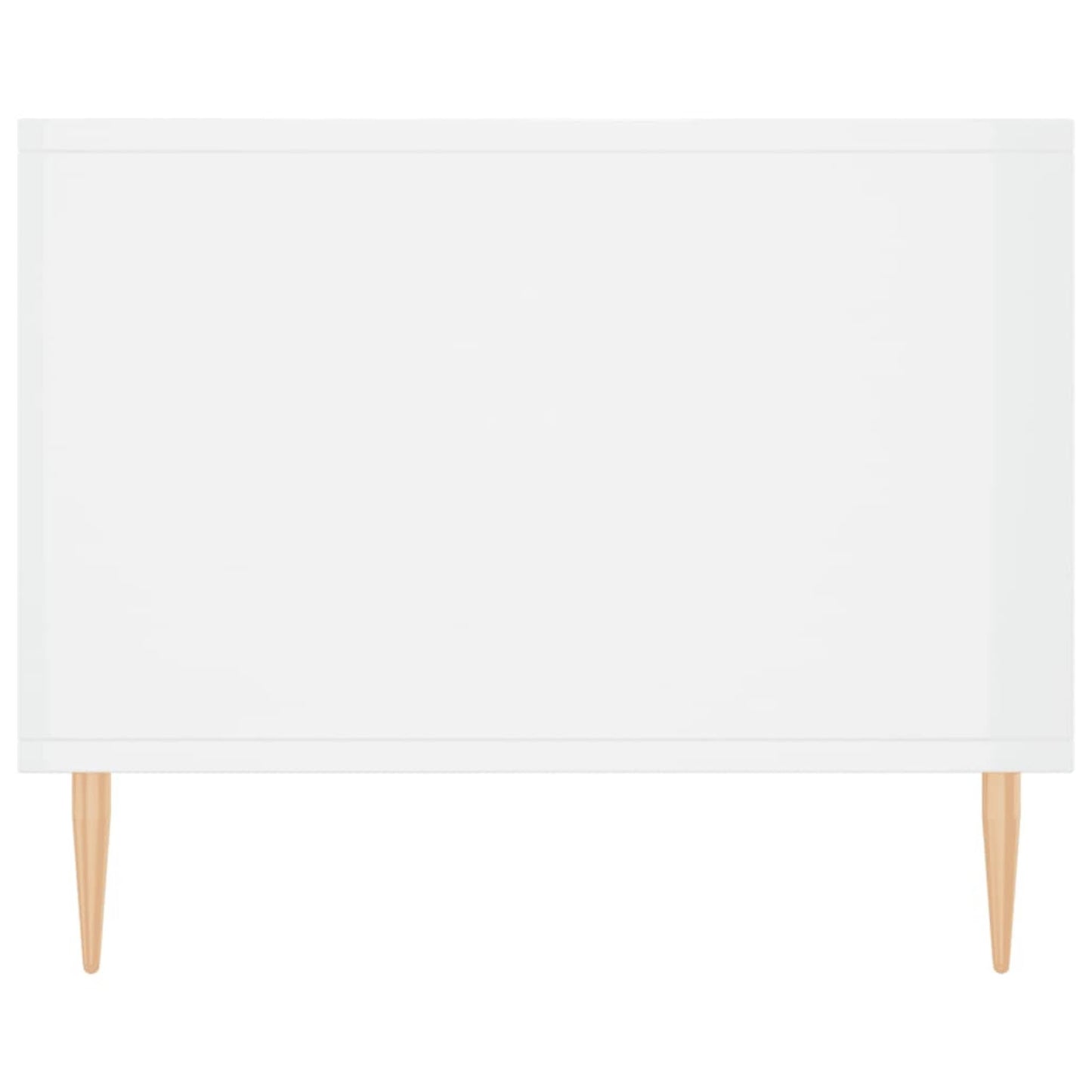 Sofabord højglans hvid 90x50x40 cm træmateriale