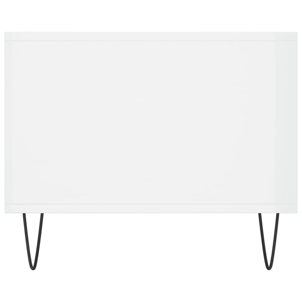 Sofabord højglans hvid 90x50x40 cm træmateriale