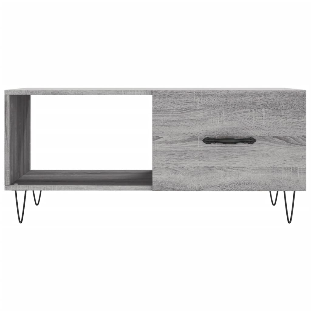 Sofabord Grå Sonoma 90x50x40 cm Træmateriale