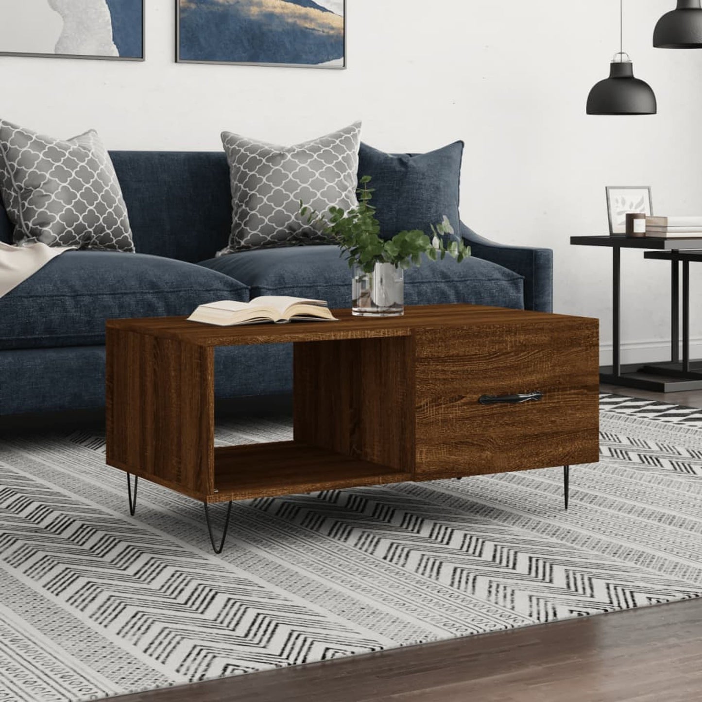 Sofabord Brun Eg Look 90x50x40 cm Træmateriale