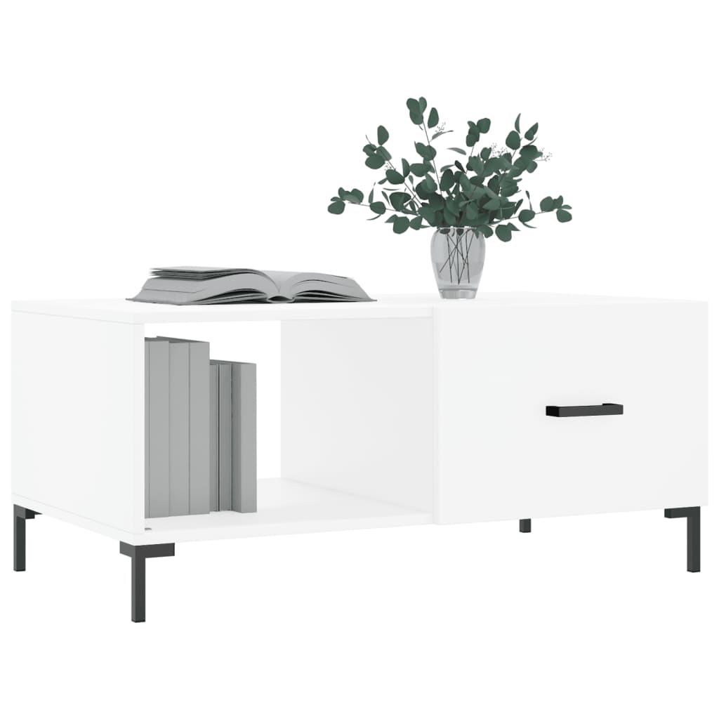 Sofabord Hvid 90x50x40 cm Træ Materiale