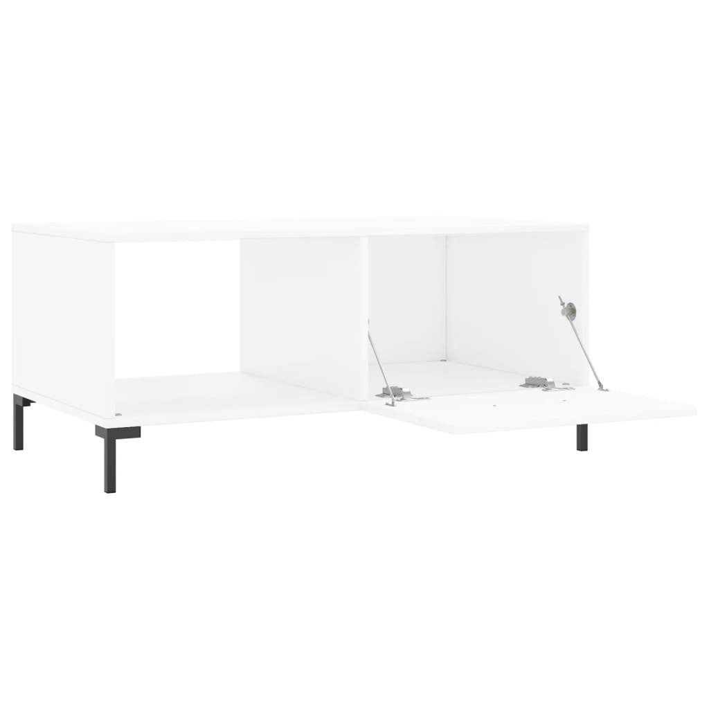 Sofabord Hvid 90x50x40 cm Træ Materiale