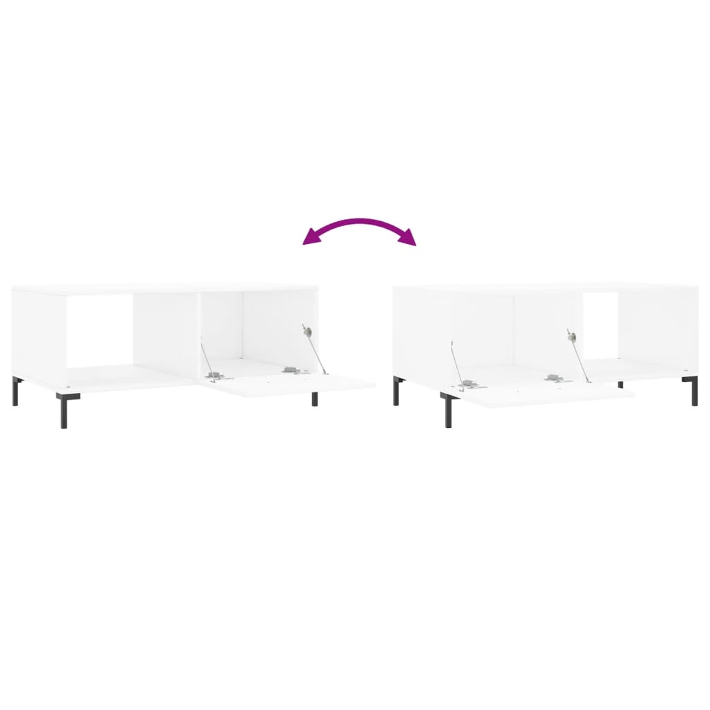 Sofabord Hvid 90x50x40 cm Træ Materiale
