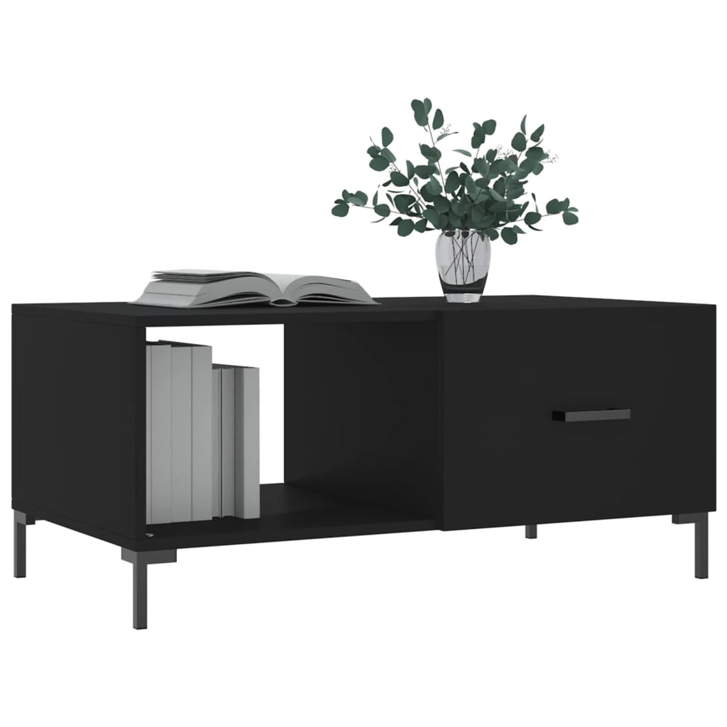 Sofabord Sort 90x50x40 cm Træ Materiale