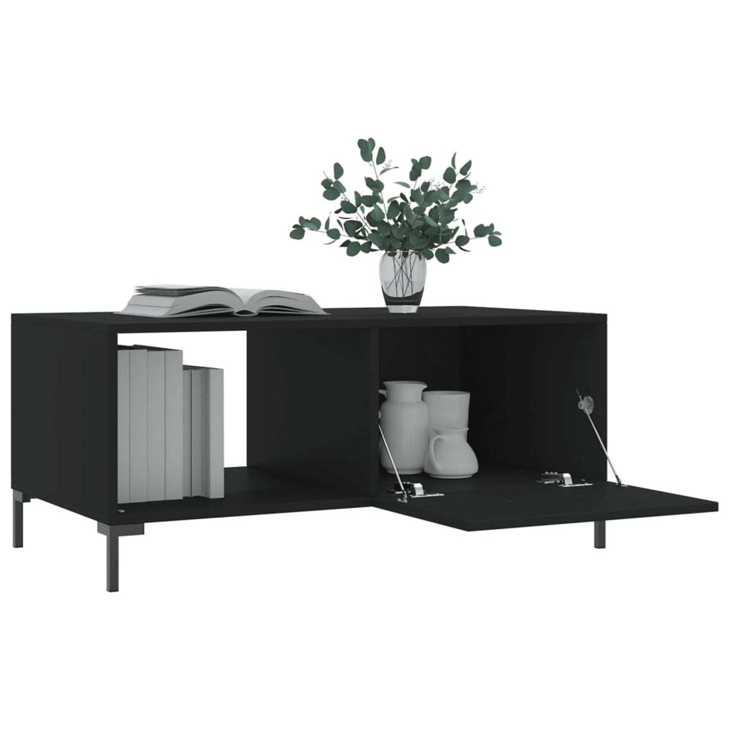 Sofabord Sort 90x50x40 cm Træ Materiale