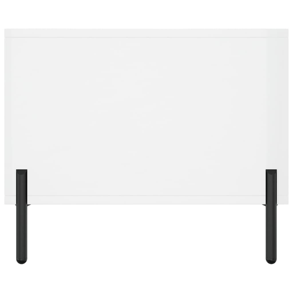 Sofabord højglans hvid 90x50x40 cm træmateriale