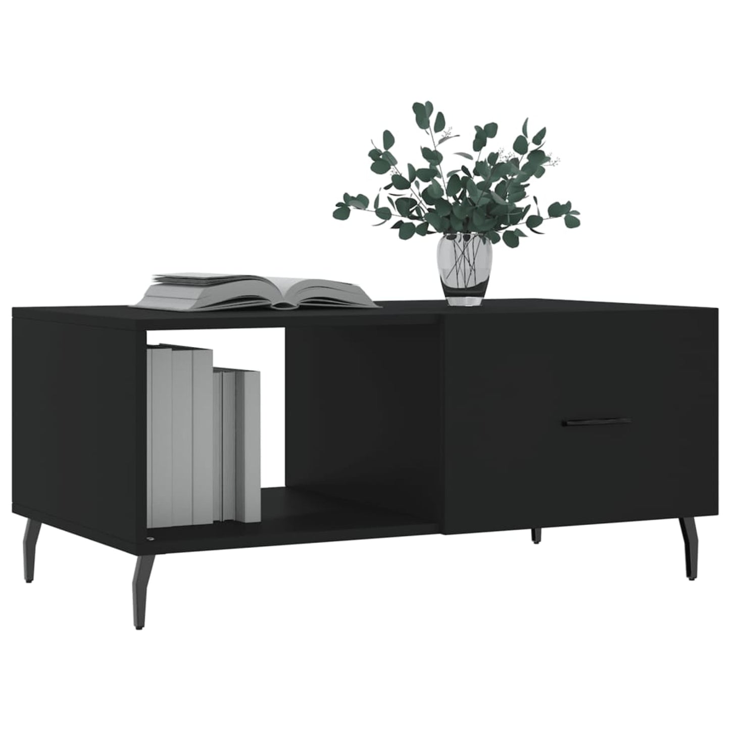 Sofabord Sort 90x50x40 cm Træ Materiale
