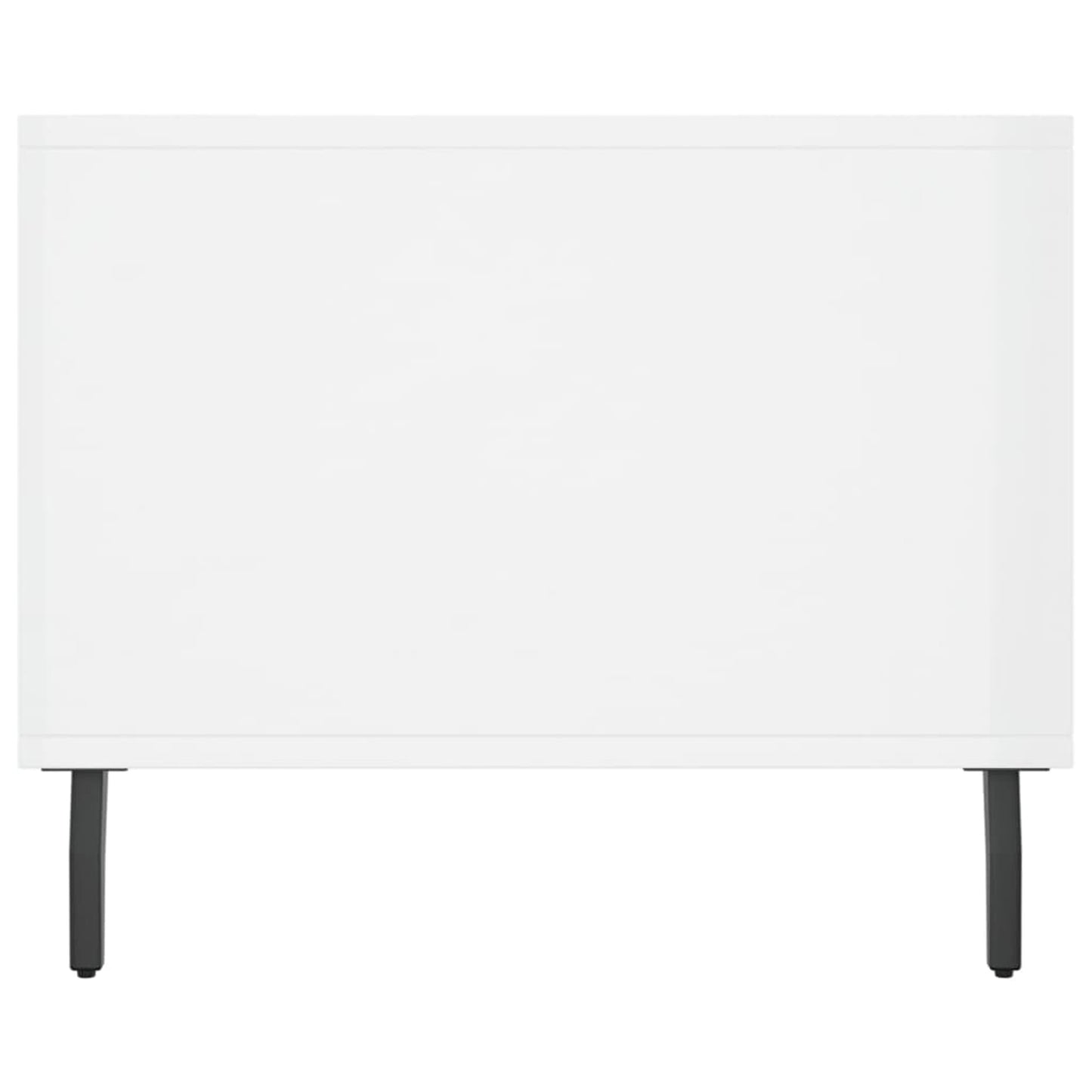 Sofabord højglans hvid 90x50x40 cm træmateriale