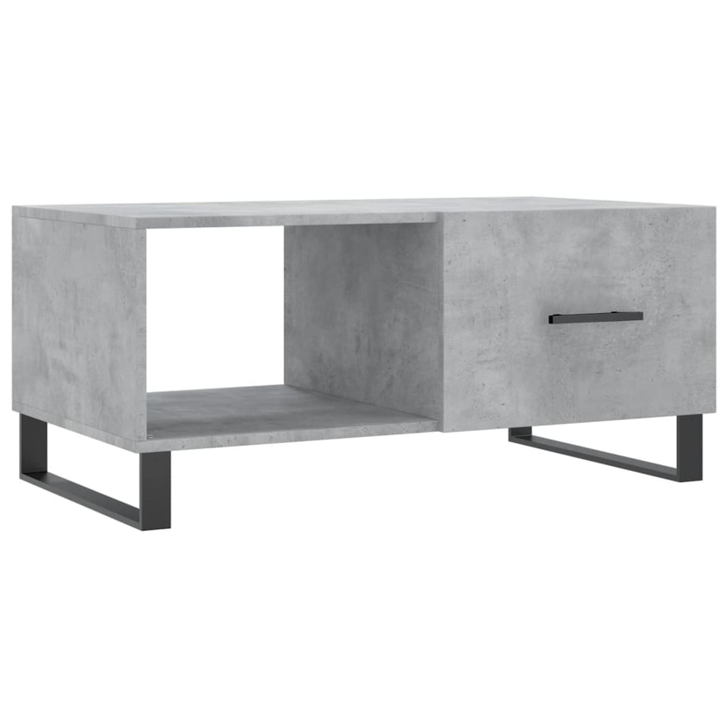 Sofabord betongrå 90x50x40 cm træmateriale