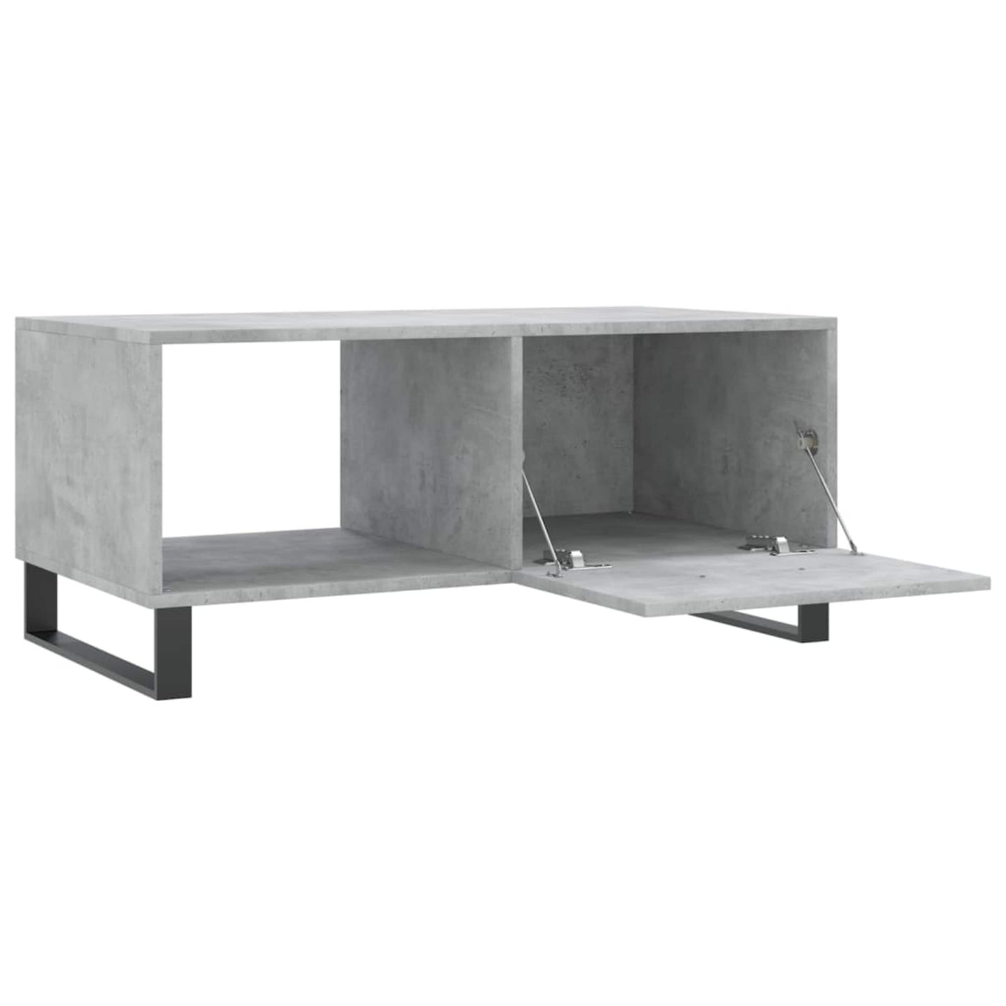 Sofabord betongrå 90x50x40 cm træmateriale