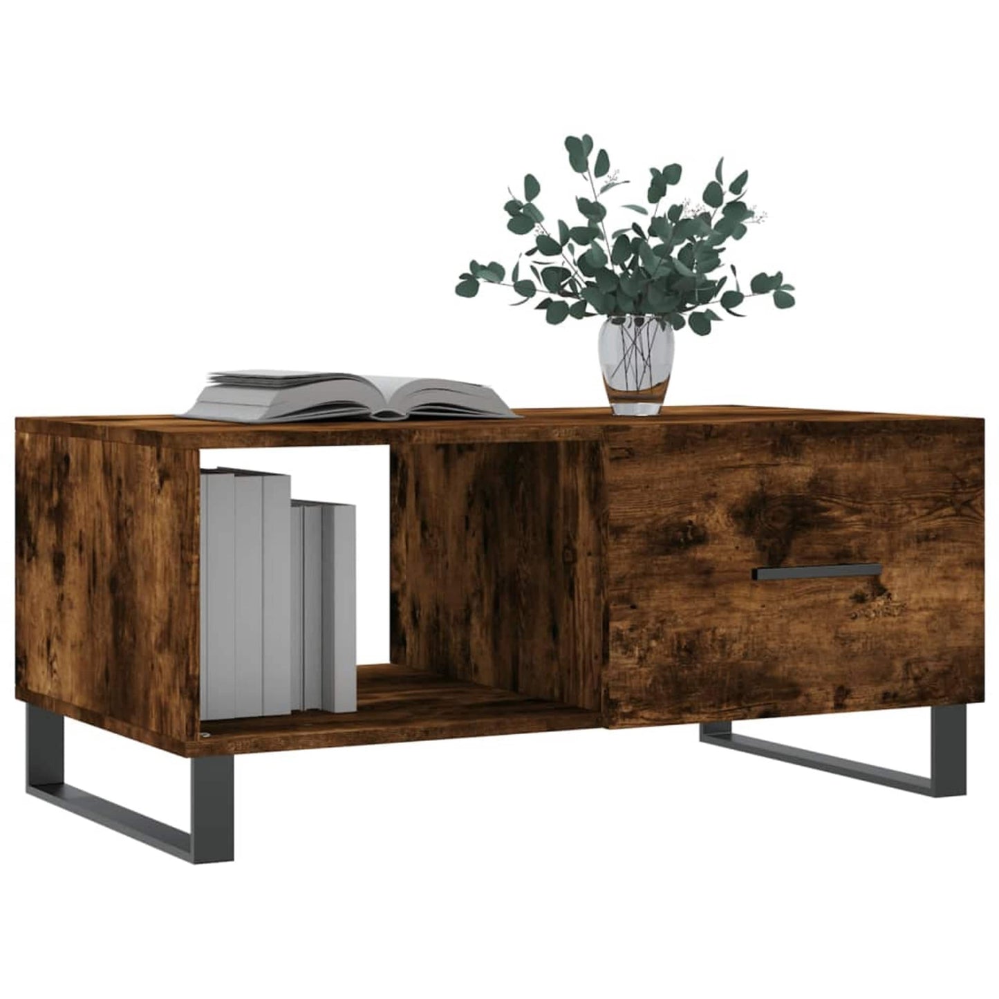 Sofabord røget eg 90x50x40 cm træmateriale