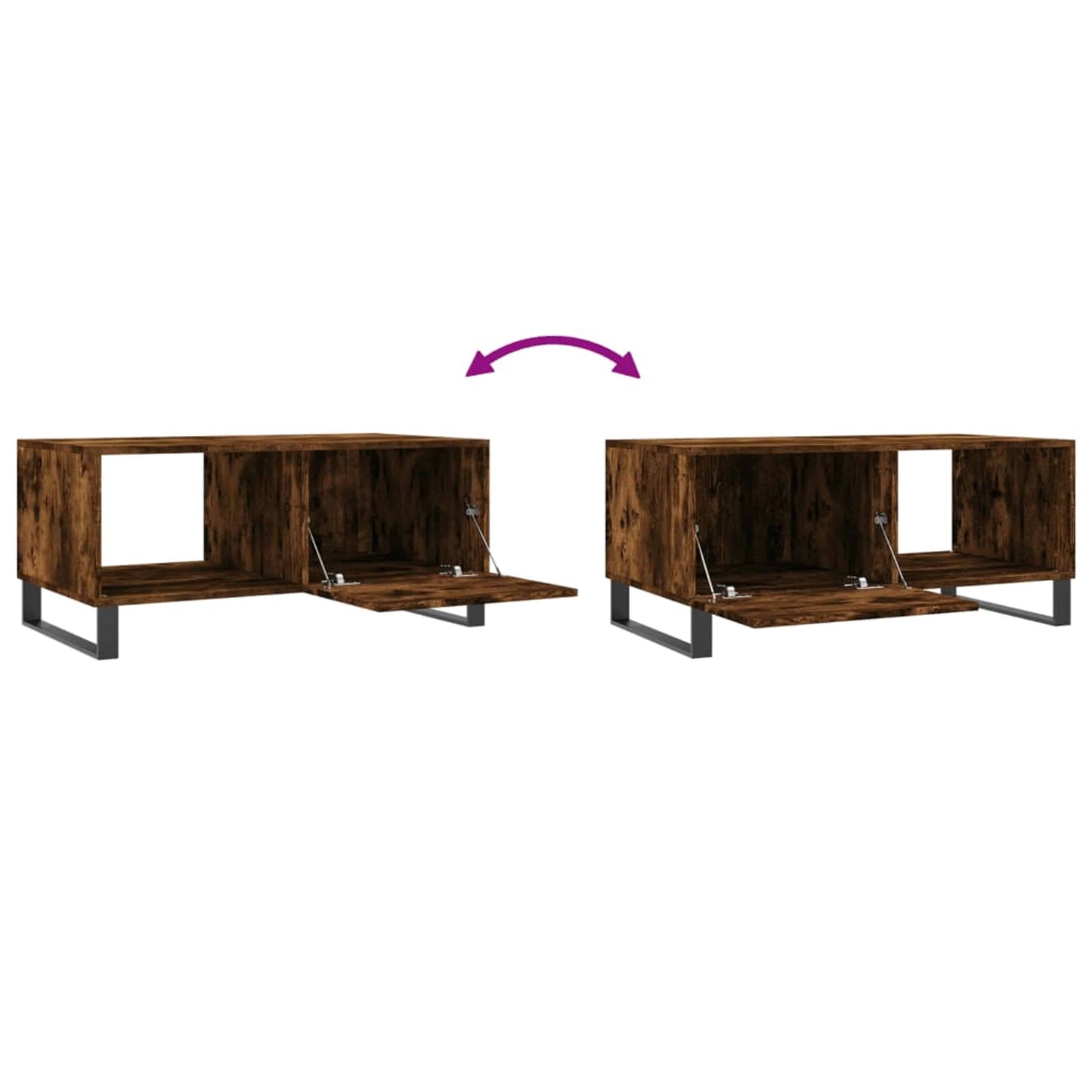 Sofabord røget eg 90x50x40 cm træmateriale