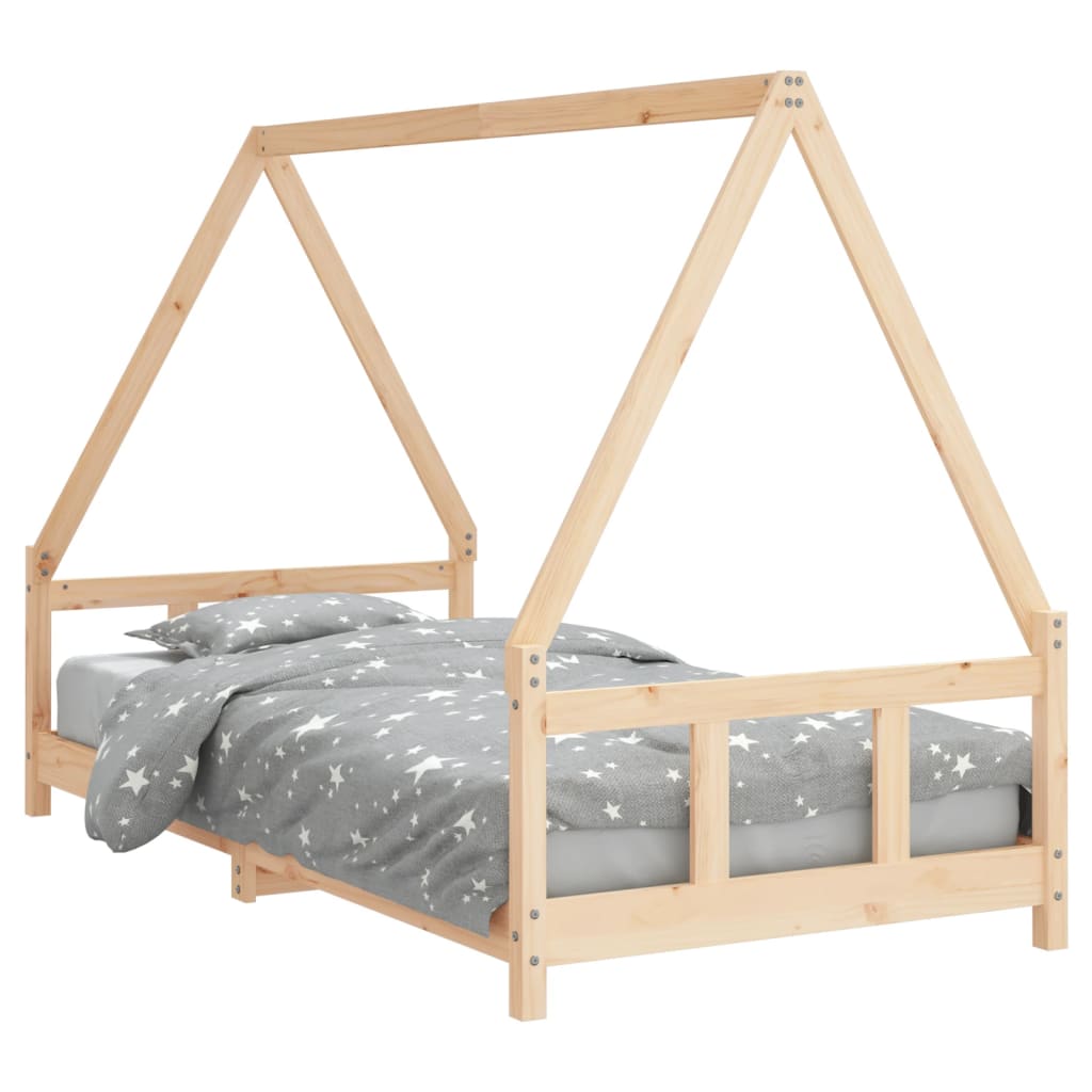 Børneseng 90x190 cm massiv fyrretræ