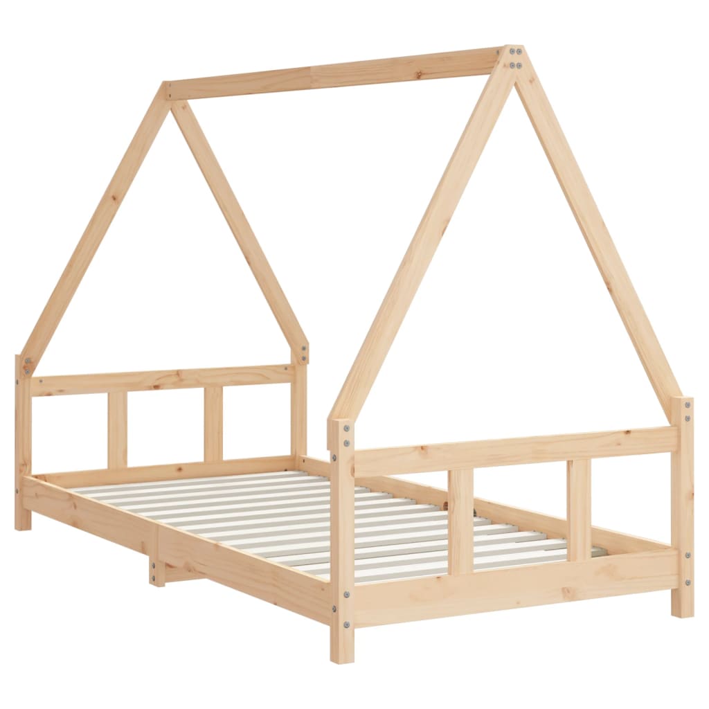 Børneseng 90x190 cm massiv fyrretræ