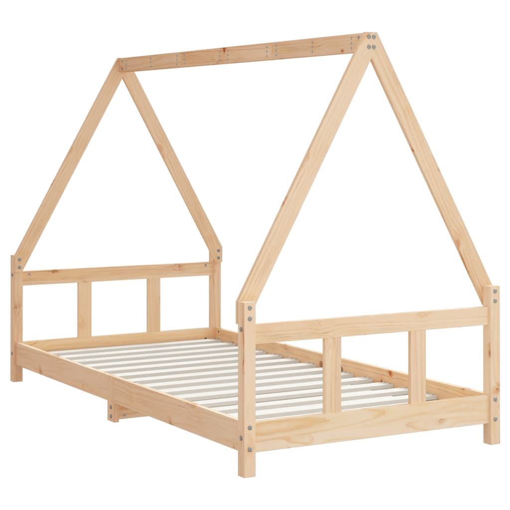 Børneseng 90x190 cm massiv fyrretræ