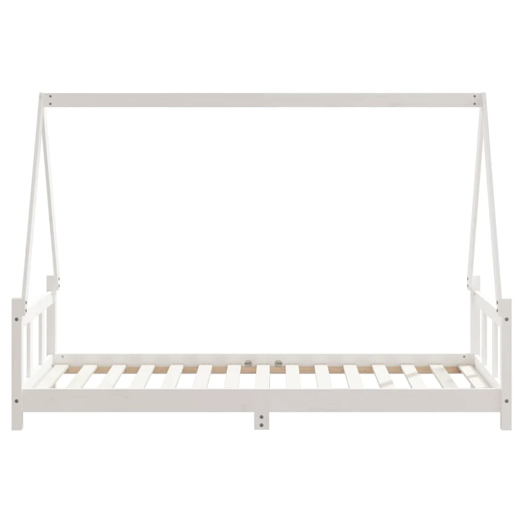 Børneseng hvid 90x190 cm massiv fyrretræ
