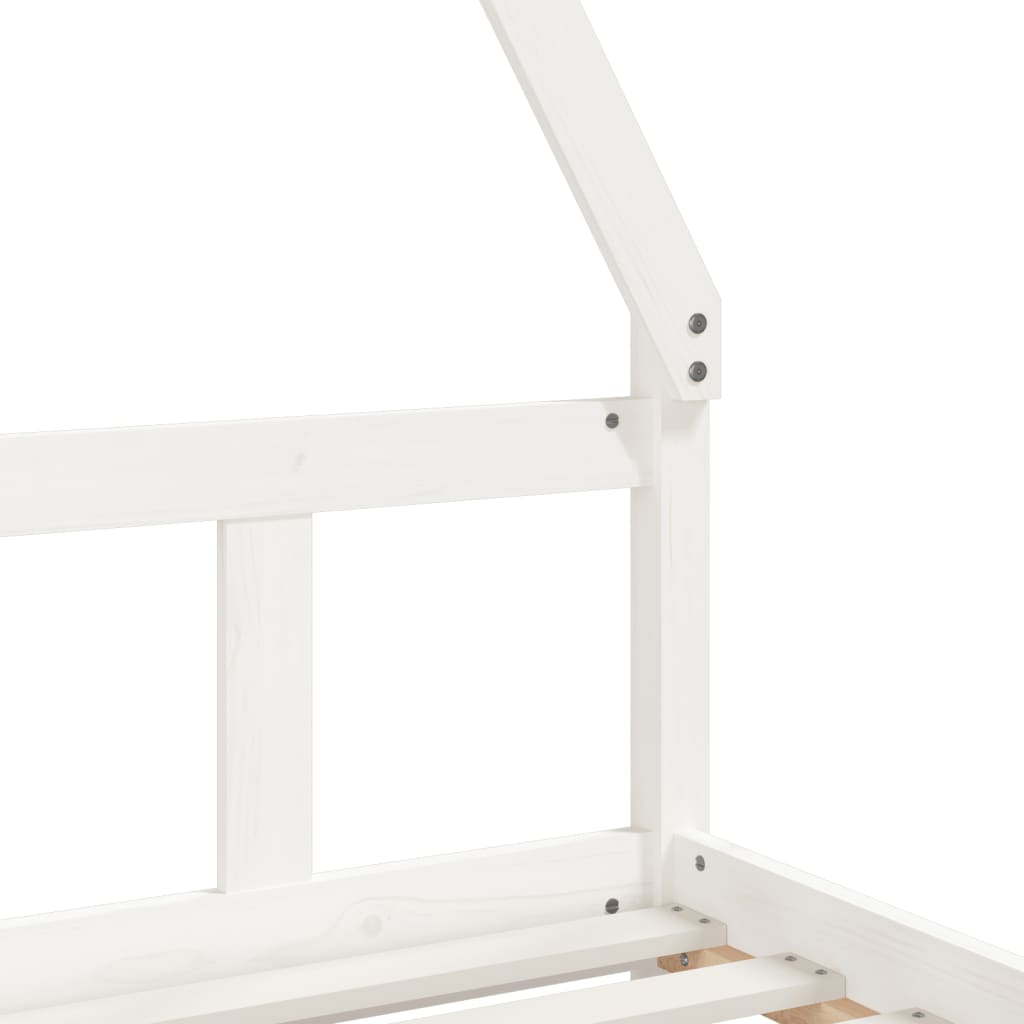 Børneseng hvid 90x190 cm massiv fyrretræ