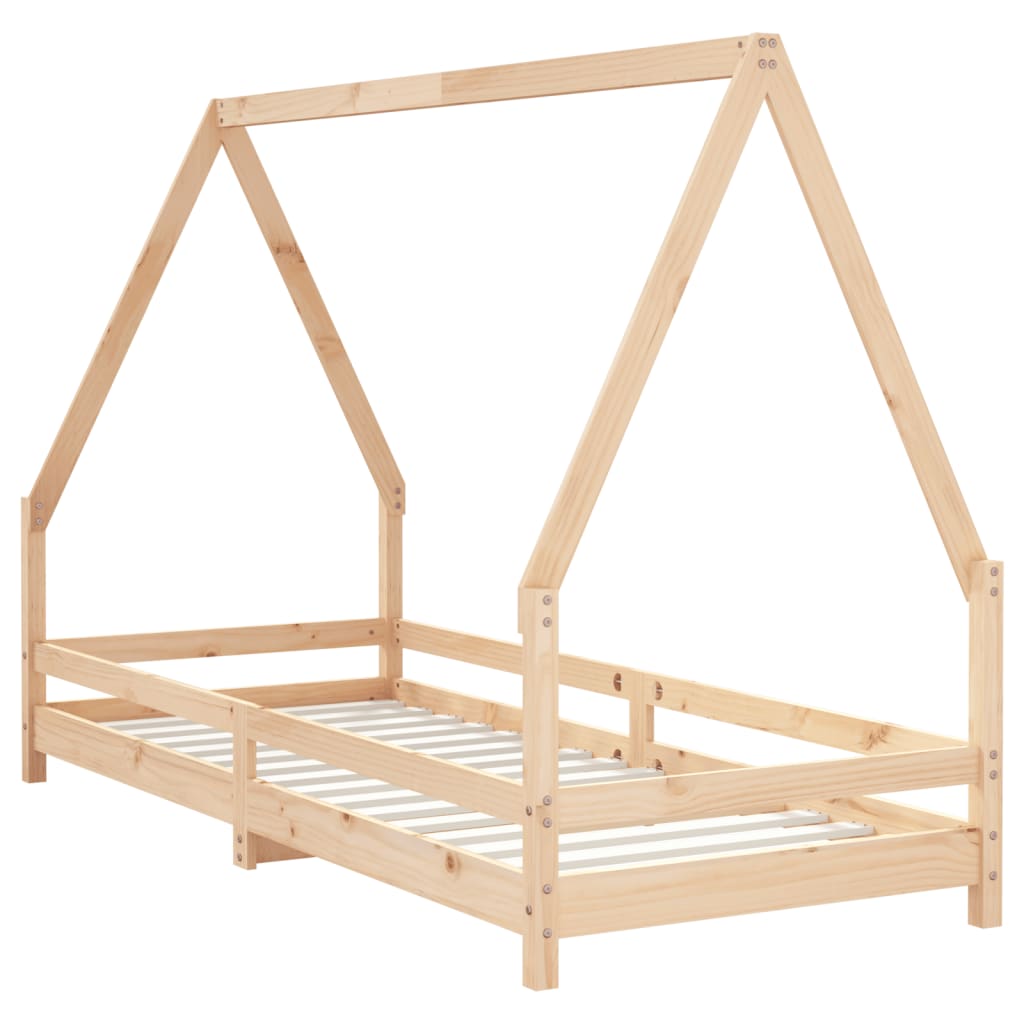 Børneseng 80x200 cm massiv fyrretræ
