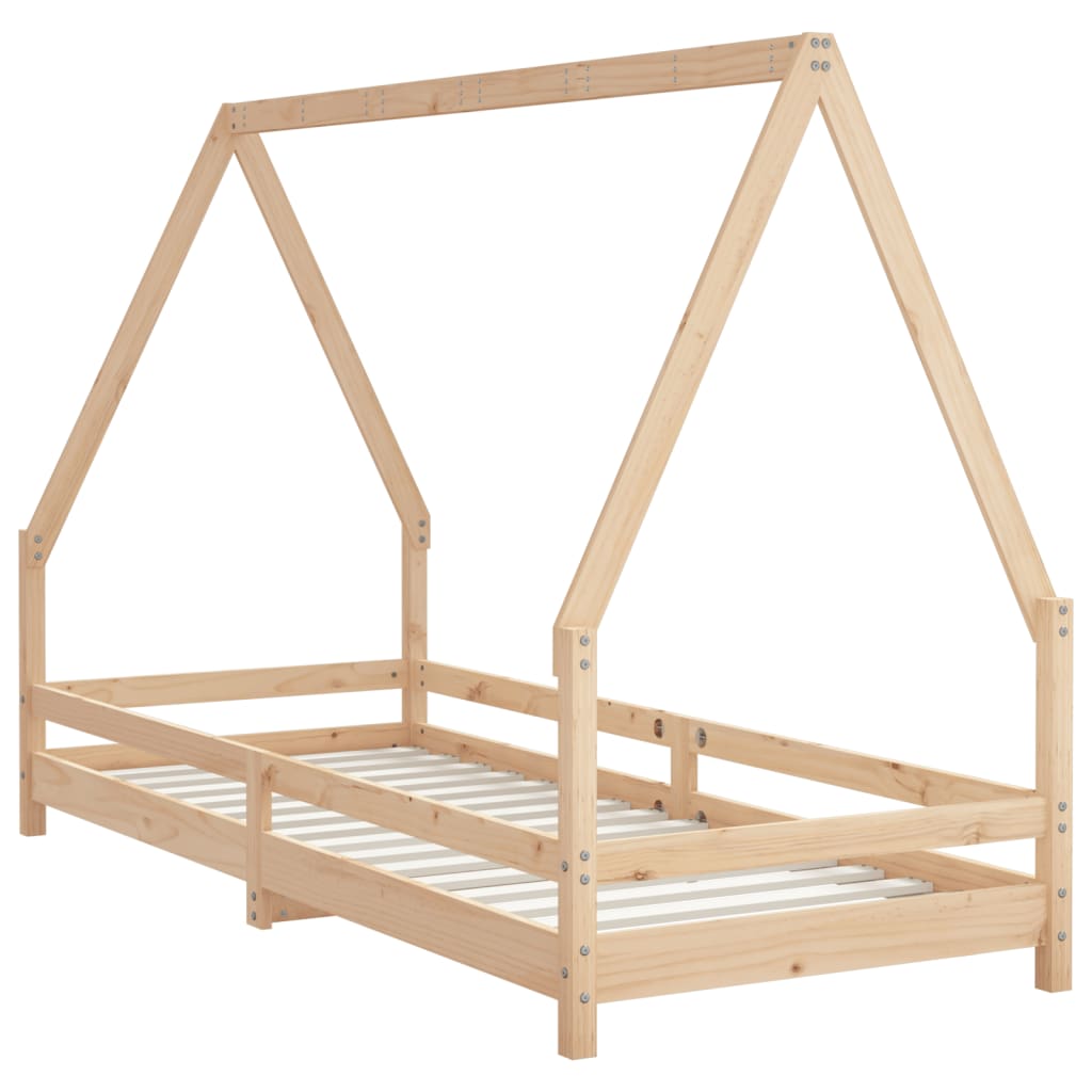 Børneseng 80x200 cm massiv fyrretræ