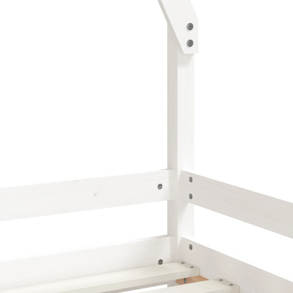 Børneseng hvid 80x200 cm massiv fyrretræ