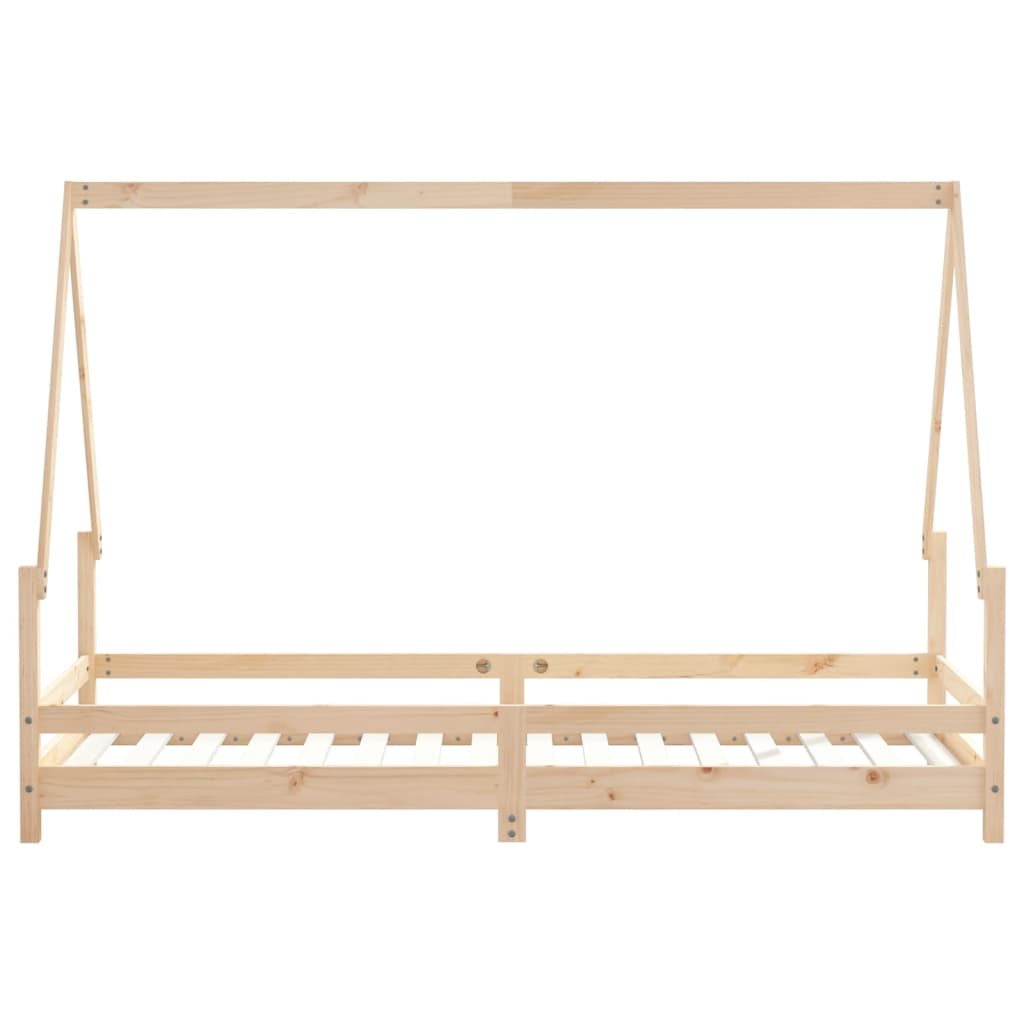 Børneseng 90x200 cm massiv fyrretræ