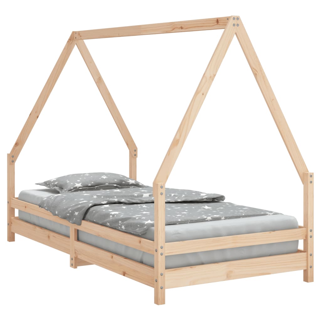 Børneseng 90x190 cm massiv fyrretræ